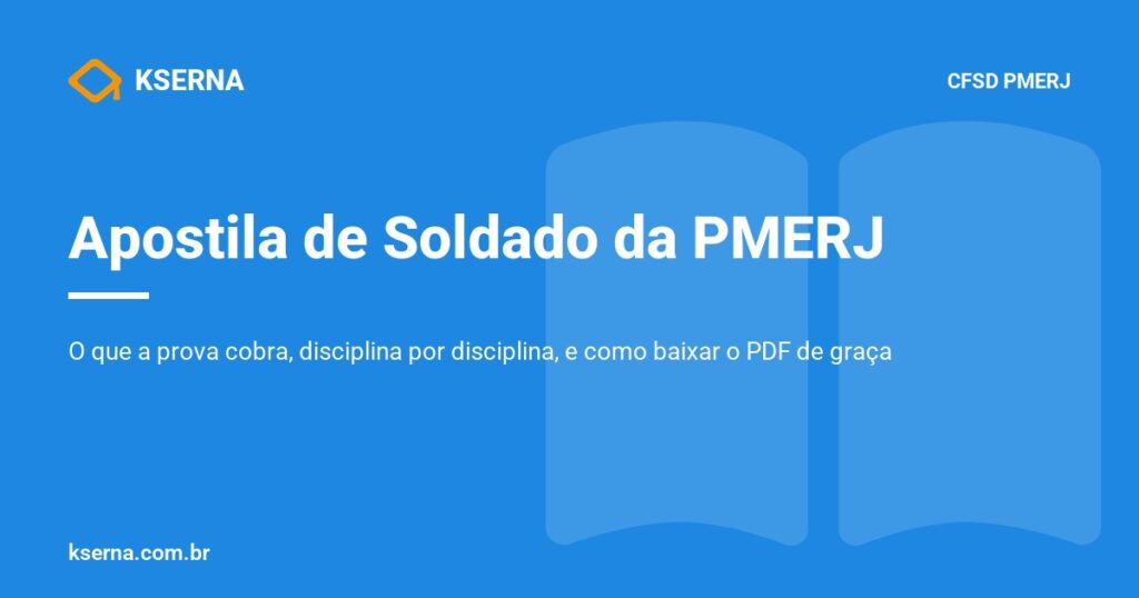 Capa do artigo: apostila de Soldado da PMERJ, do Curso KSERNA
